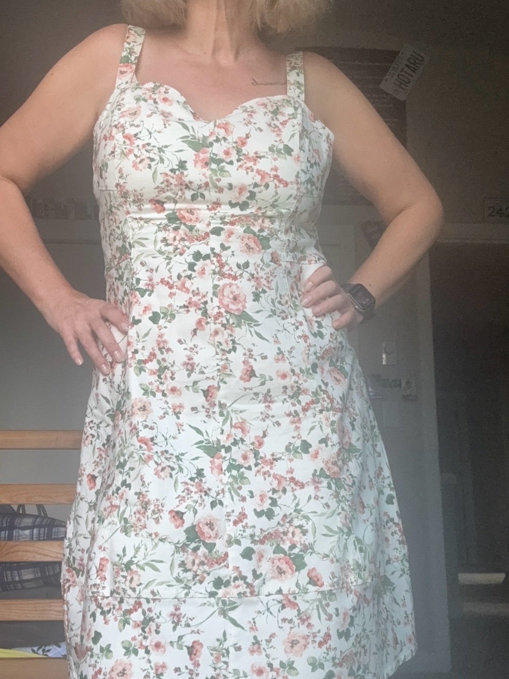 En Focus Studio Floral Sweetheart Fit & Flare Dress Size 12 Cottagecore